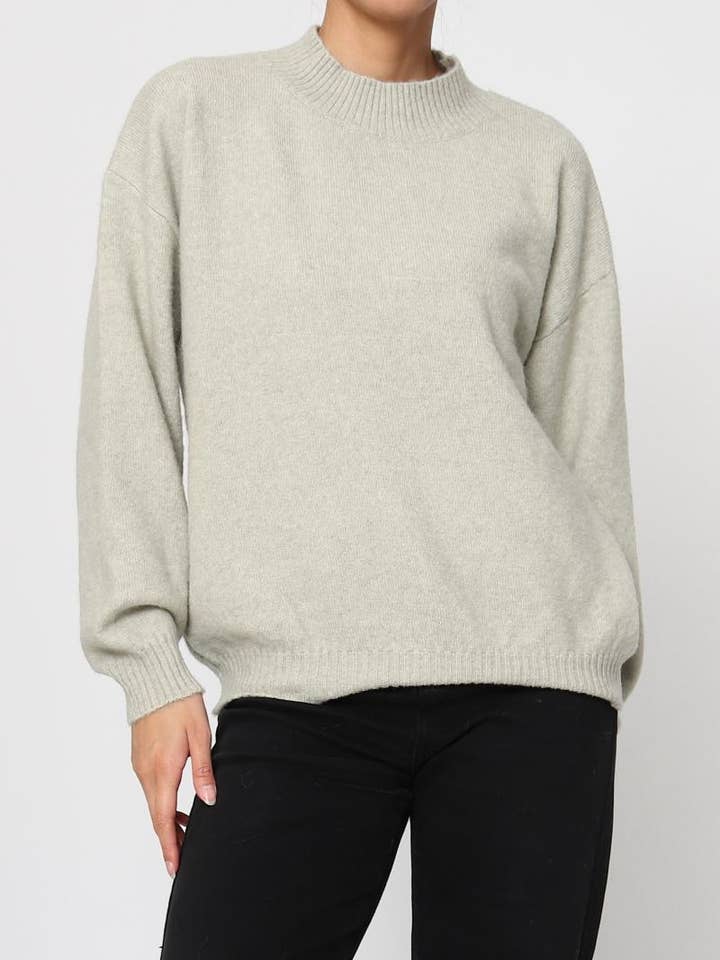 DIX-ONZE - Wholesale Knit Sweater - Women's - Soft Plain Sweater – Round Neck & Long Sleeves20