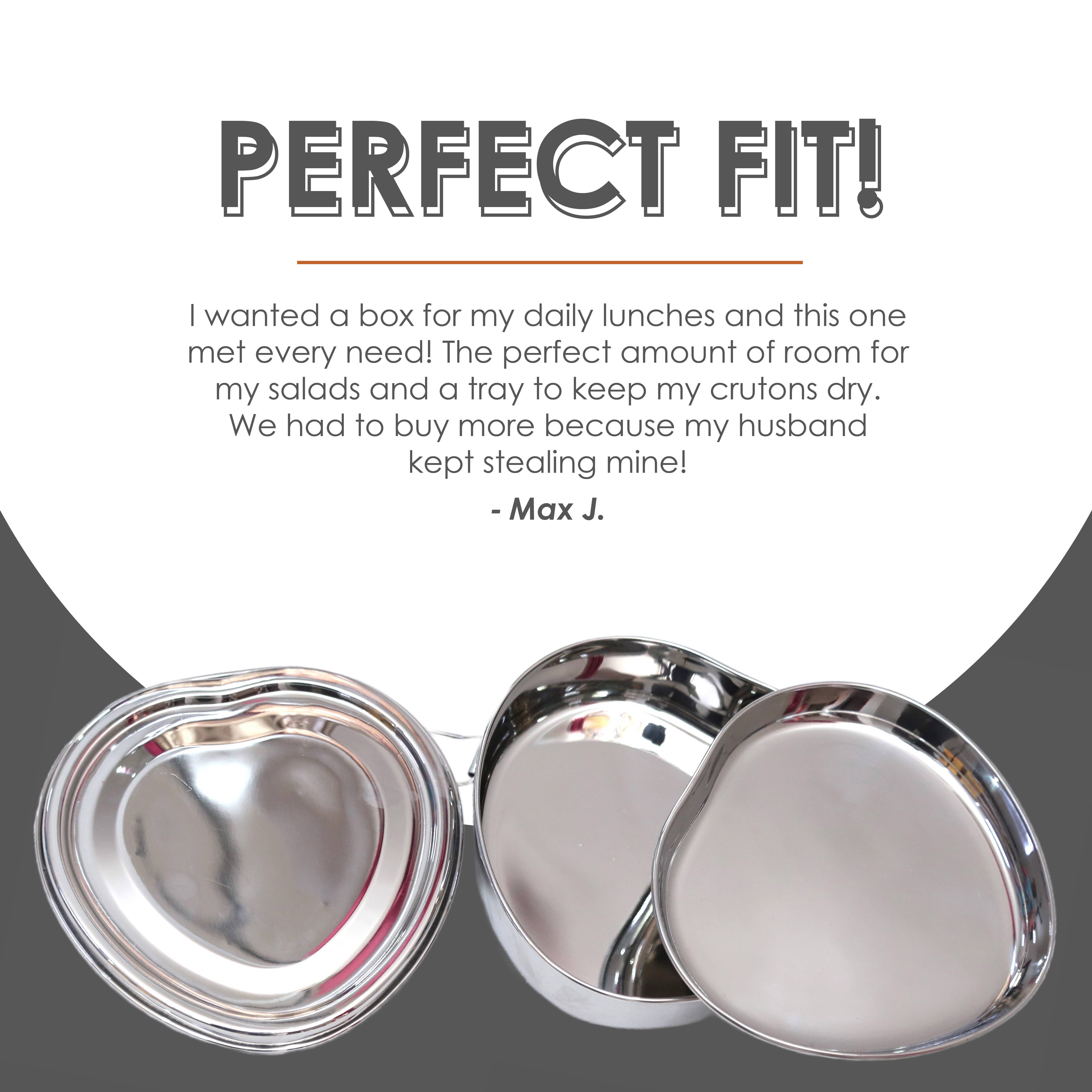 Buzzee – wholesale Lunch bag/box – Stainless Steel Lunch Boxes - Lunch Box with Snack Tray6