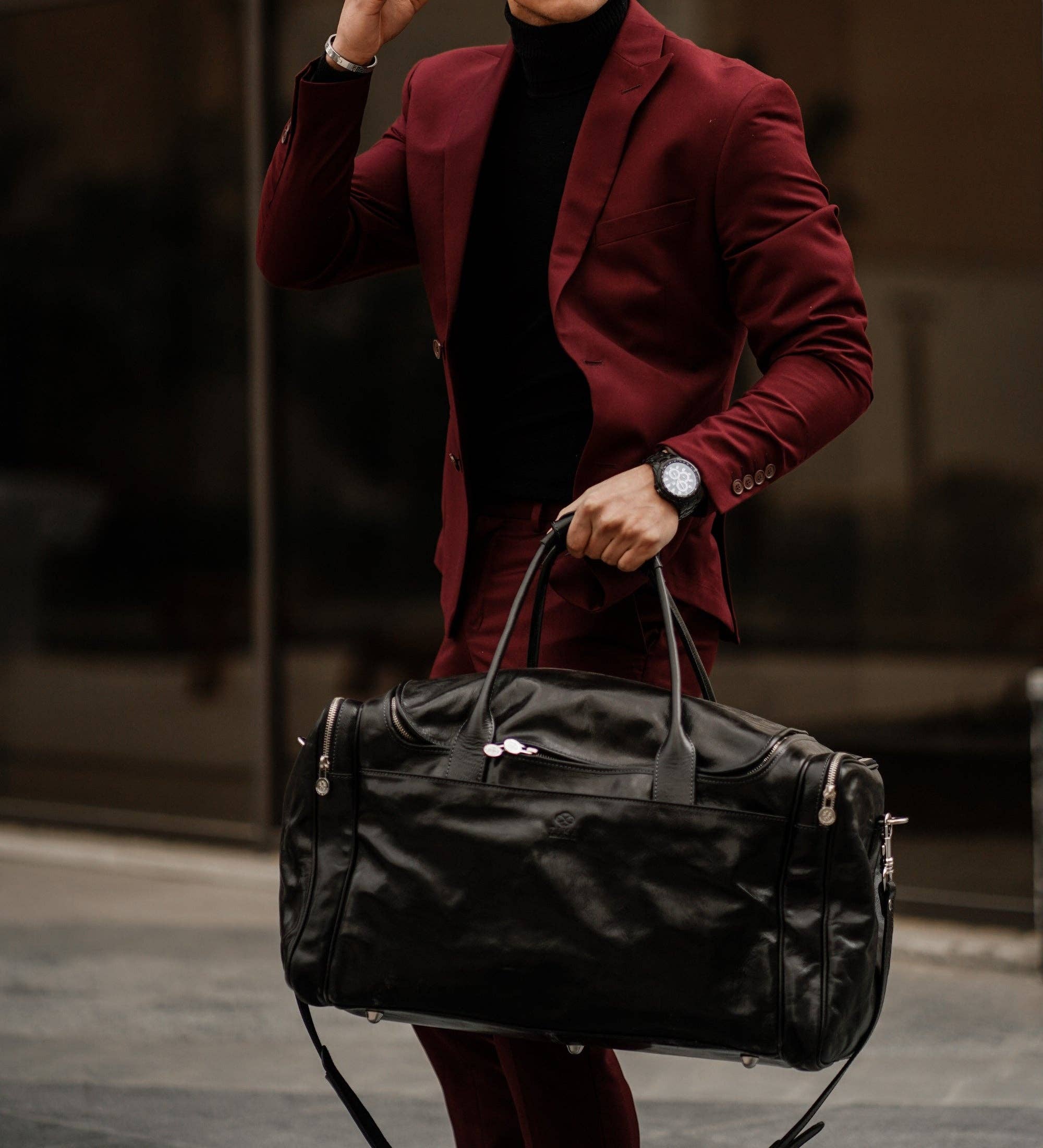 Time Resistance - Wholesale Weekender Bag - Men's - Large Italian Leather Duffel Bag - The Hitchhikers Guide to the Galaxy11