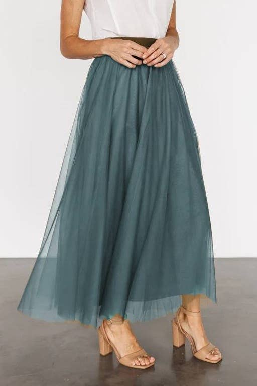 Rosa Clothing - Wholesale Skirt - Women's - 20 colors Ethereal Flowy Elastic Waist Pleated Tulle Skirt29
