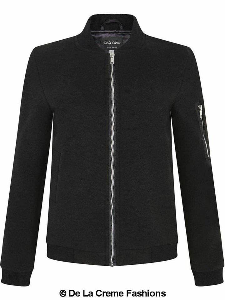 De La Creme - Damen Langarm Varsity Bomberjacke für den Großhandel von De La Creme Fashions