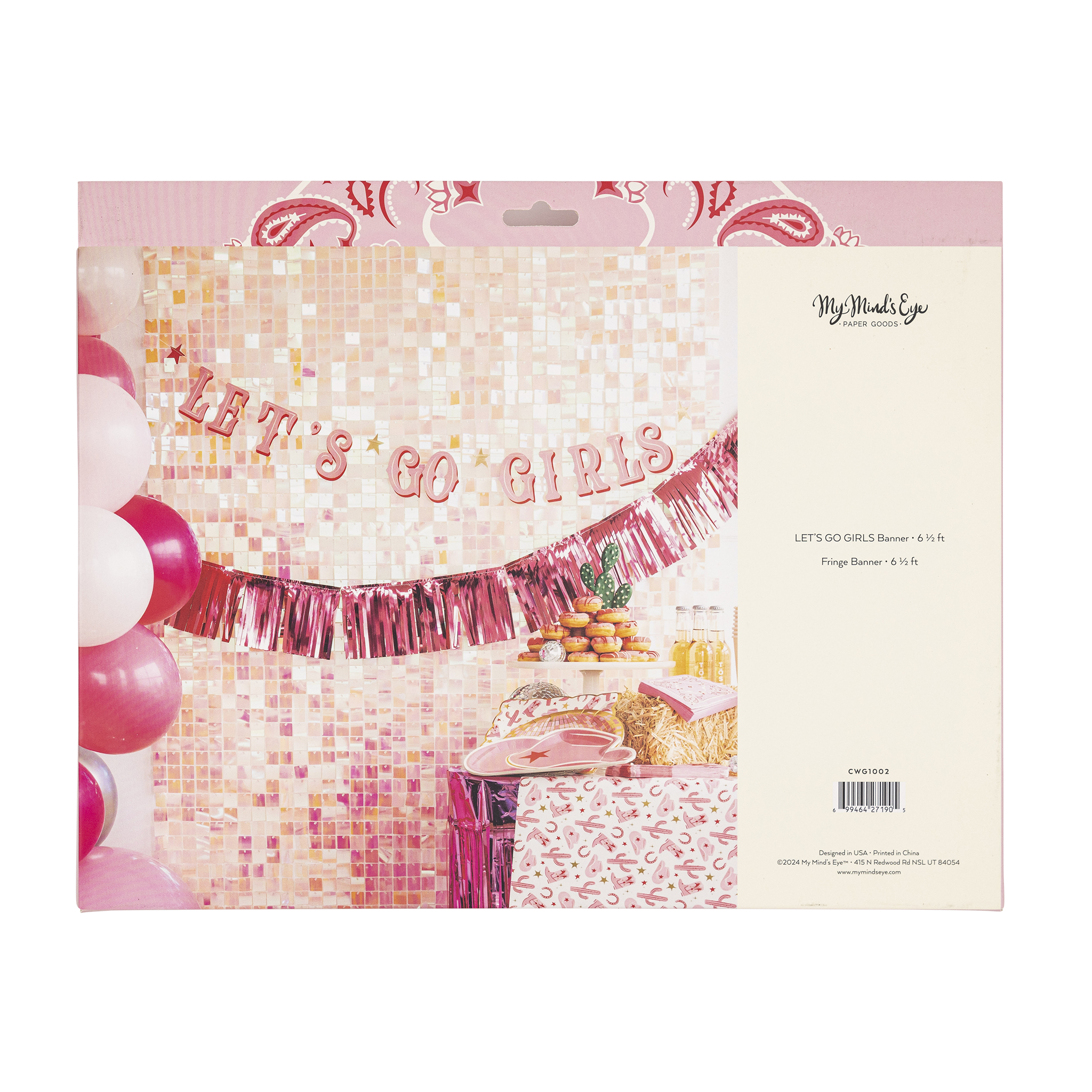 My Mind’s Eye - Wholesale Party Sign/Banner - CWG1002 - Let's Go Girls Banner Set14