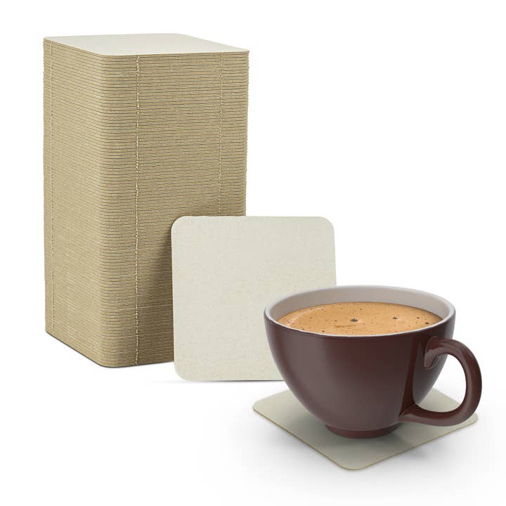 MT Products - Wholesale Disposable Coasters - MT Products White Blank Paper Coasters 4" - Cup Coaster