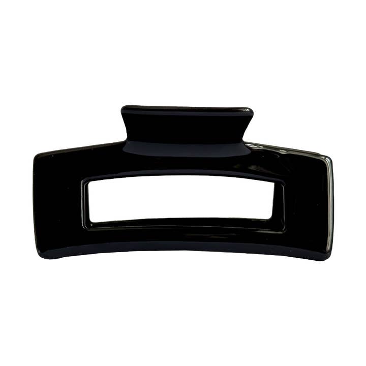 Plastic-free Hairclaw | Black | Rectangular for wholesale by Maisonette