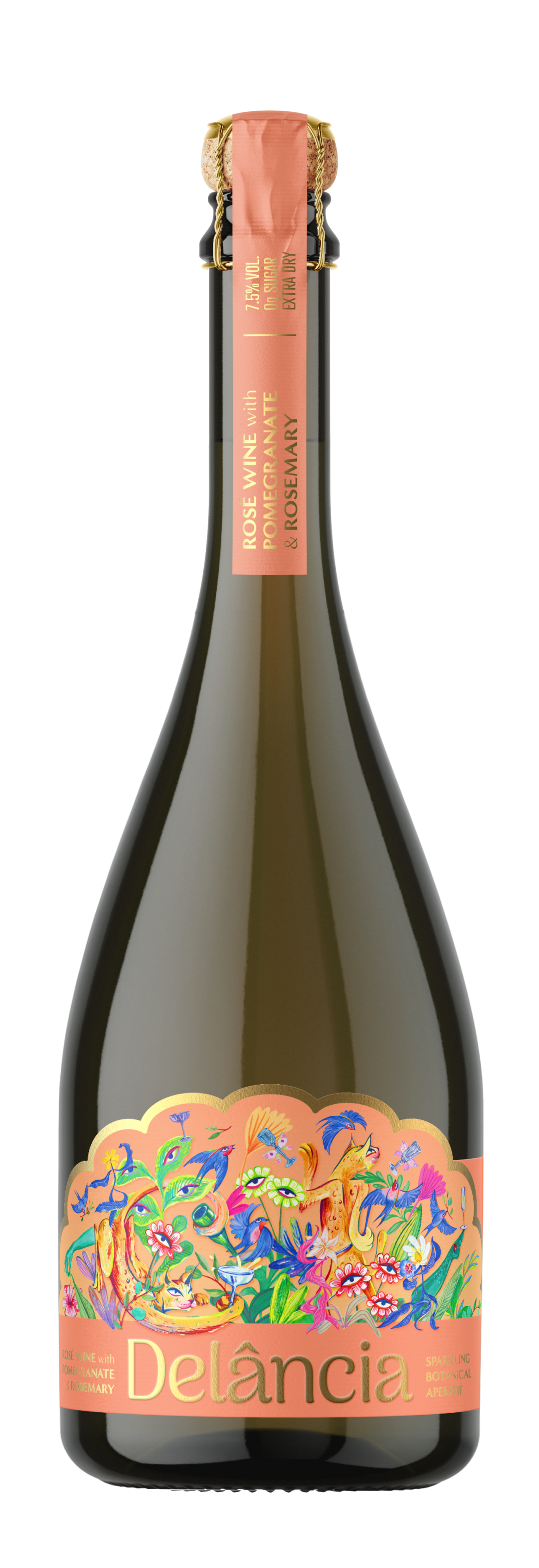 Delância - Wholesale Champagne/Sparkling Wine - Rosé Wine with Pomegranate & Rosemary1