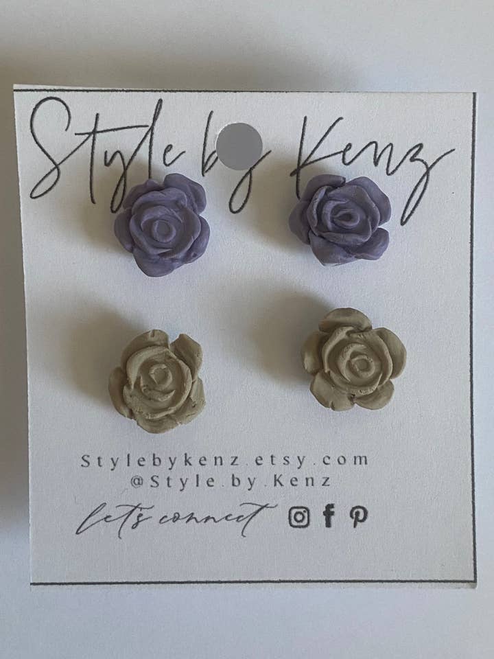 Floral Stud Set for wholesale by Style by Kenz