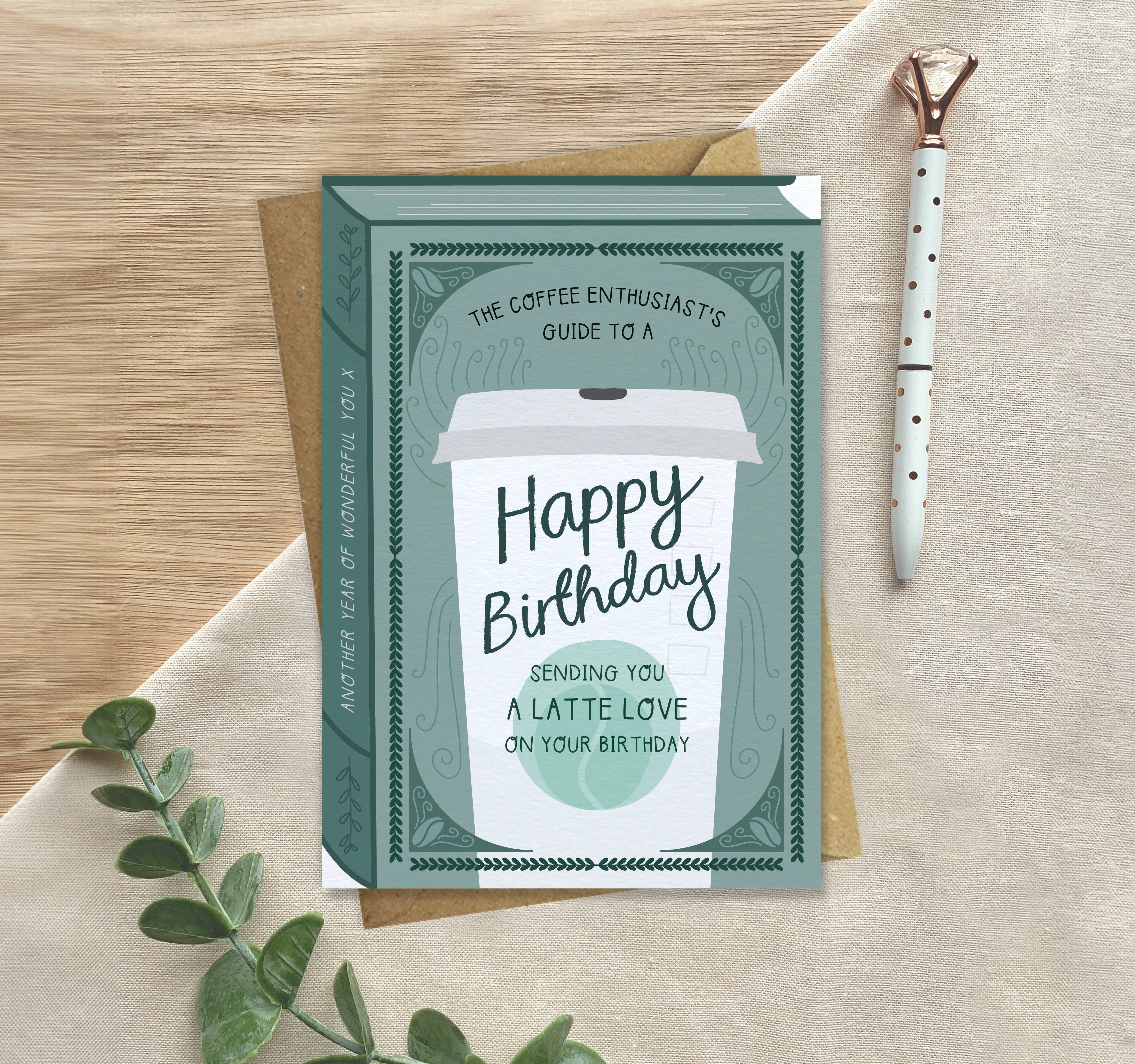 Two For Joy Illustration – wholesale Birthday card – A Latte Love Birthday – Luxury Book Greeting Card0