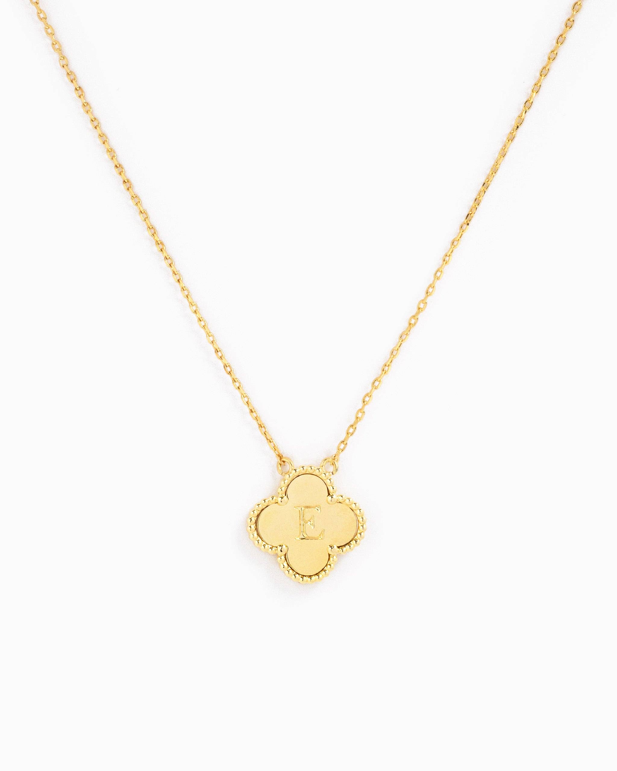 Sessori - Wholesale Pendant/Charm Necklace - Clover Letter Initial Pendant Necklace1