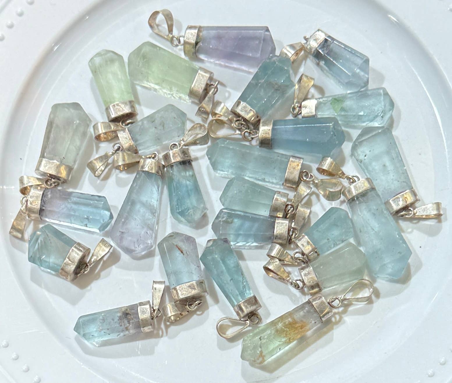 Metaphysical & Healing Crystals – wholesale Crystal spray – FLUORITE PENDANTS WITH STERLING SILVER3