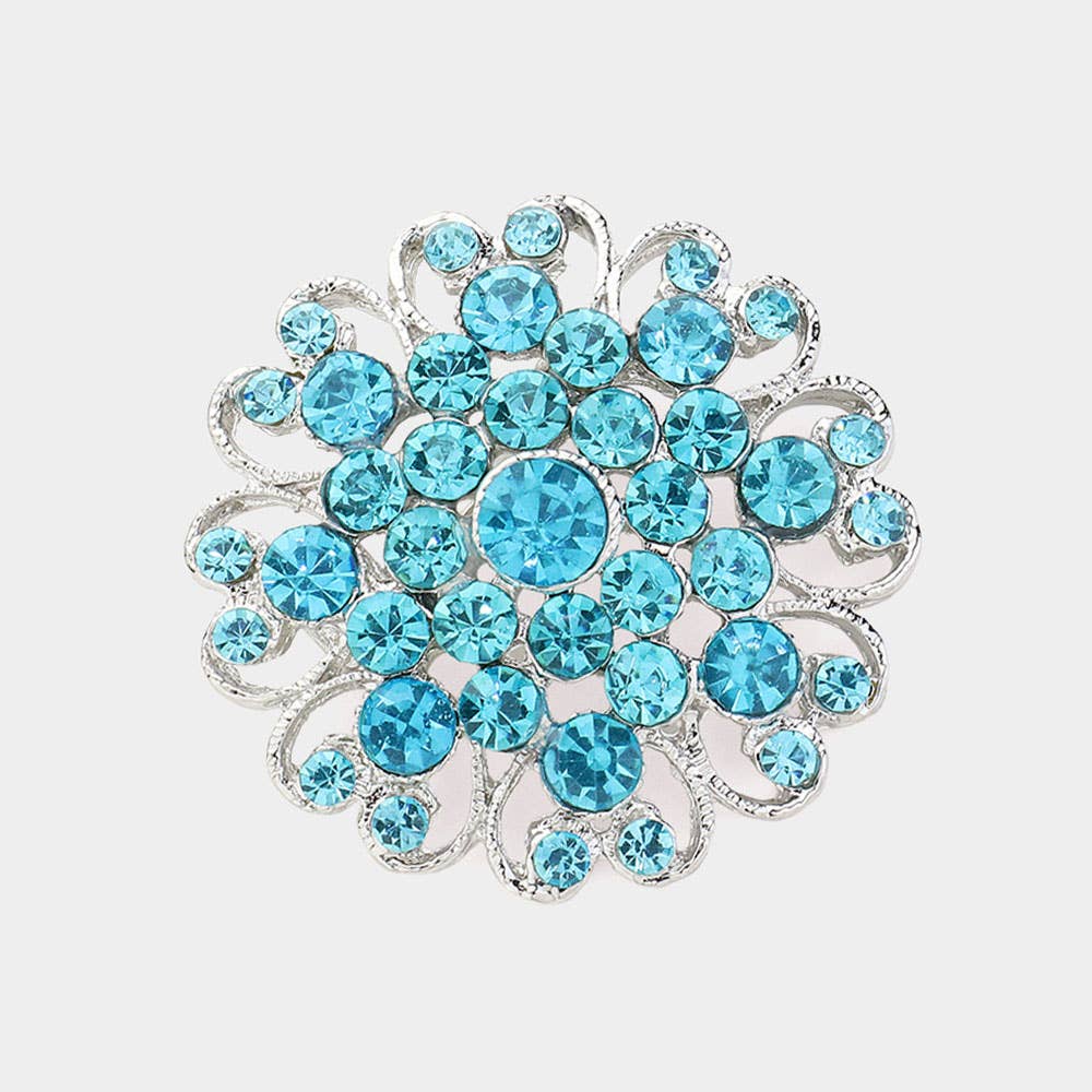 Sensibling Corp. – Engroshandel Broche – Blomsterhjerte Krystal Rhinsten Broche2