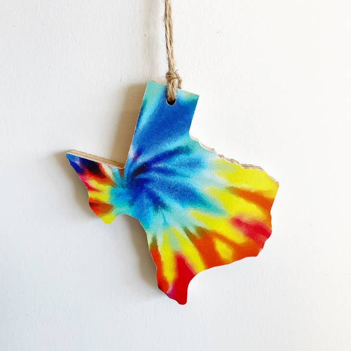 Hemlock & Heather - Wholesale Ornament - Tie Dye Texas Ornaments