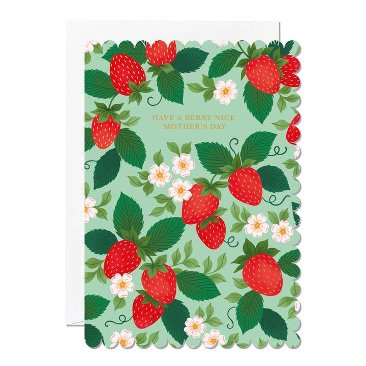 Have a Berry Nice Mother's Day | Greeting Card | Strawberry for wholesale by Ricicle Cards