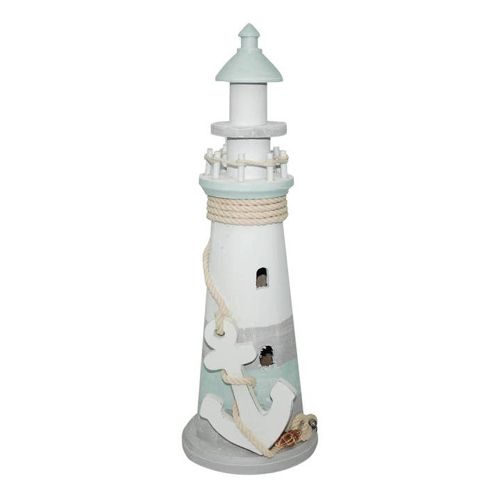LARGE MARINE DECORATIVE LIGHTHOUSE WITH ANCHOR for wholesale by Aktual / Dekora Import S.A