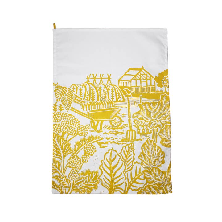 Half Moon Bay By Design - Wholesale Tea Towel - Recycled Cotton Dish Towel Vegetable Garden Yellow