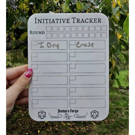 Vit initiativspårare för bordsrollspel, spelledarverktyg för wholesale av The Dungeon Rose