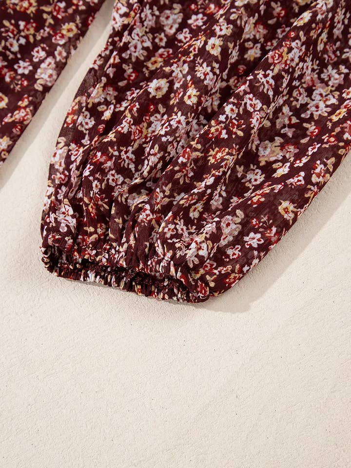 Lovesoft - Wholesale Dress - Women's - Green Floral Print Sweetheart Neck Shirred Back Mini Dress9