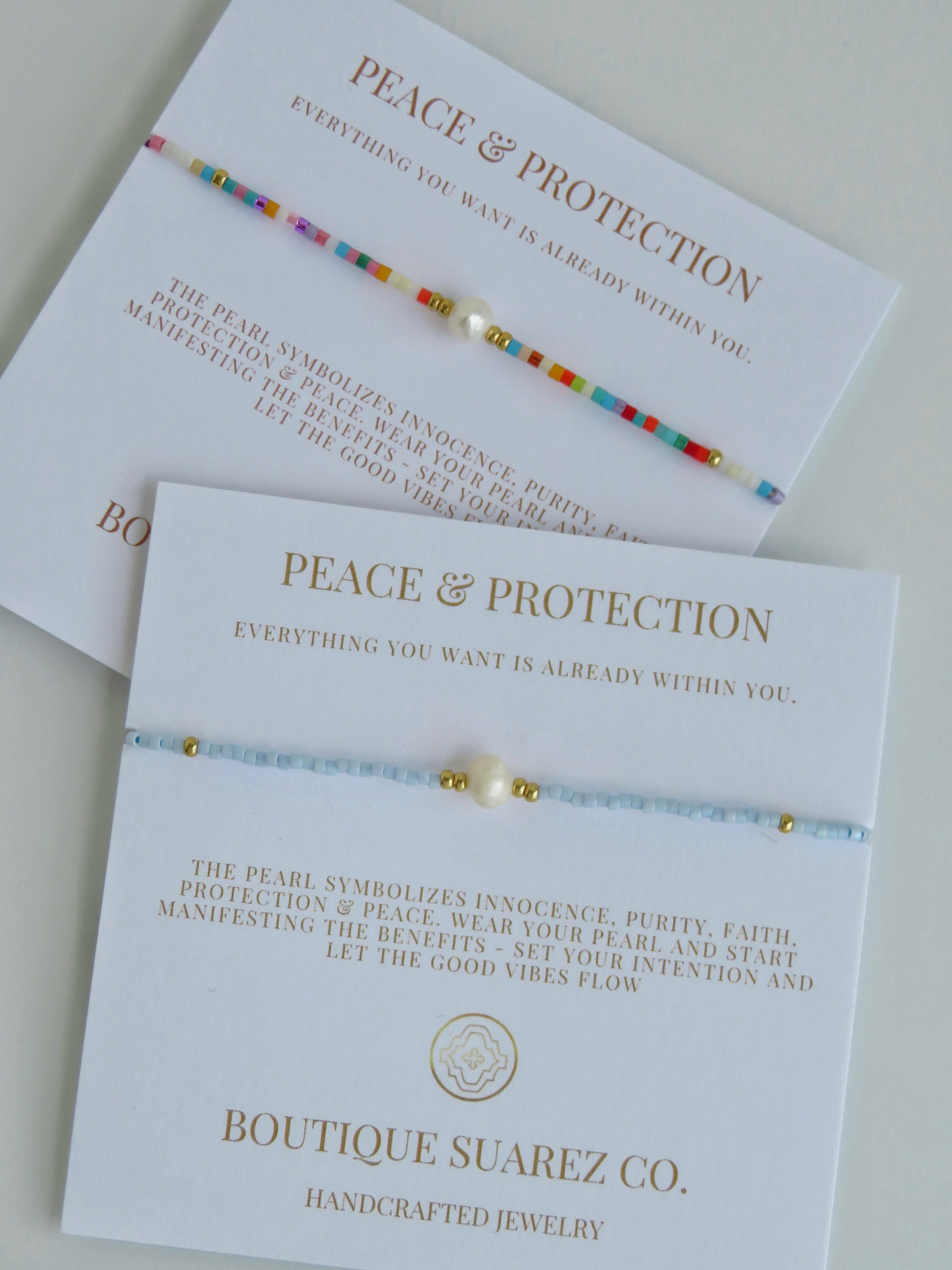 Boutique Suarez Co. - Wholesale Beaded Bracelet - Manifest Peace - Pearl Bracelet45