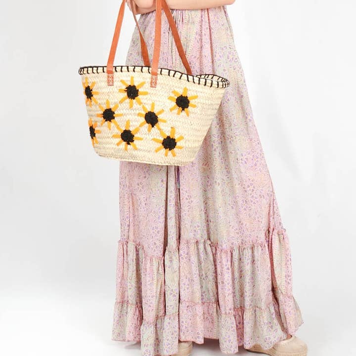 DarKech - Wholesale Beach Bag - Handwoven Straw Tote Bag Summer Beach Bag with Leather Strap1