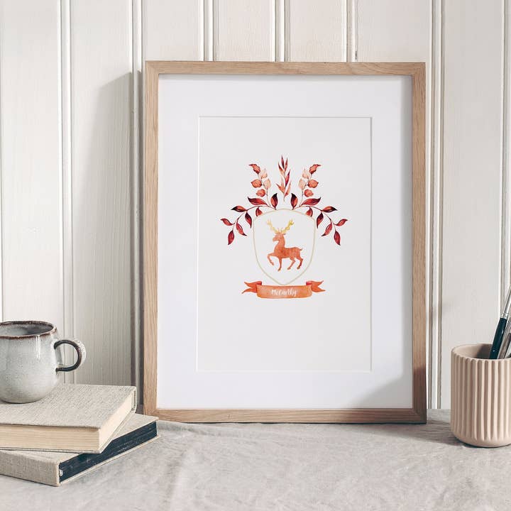 Stampa d'Arte Fine (Stile Acquerello) Stemma McCarthy per la vendita all'ingrosso da parte di Minikin Studio