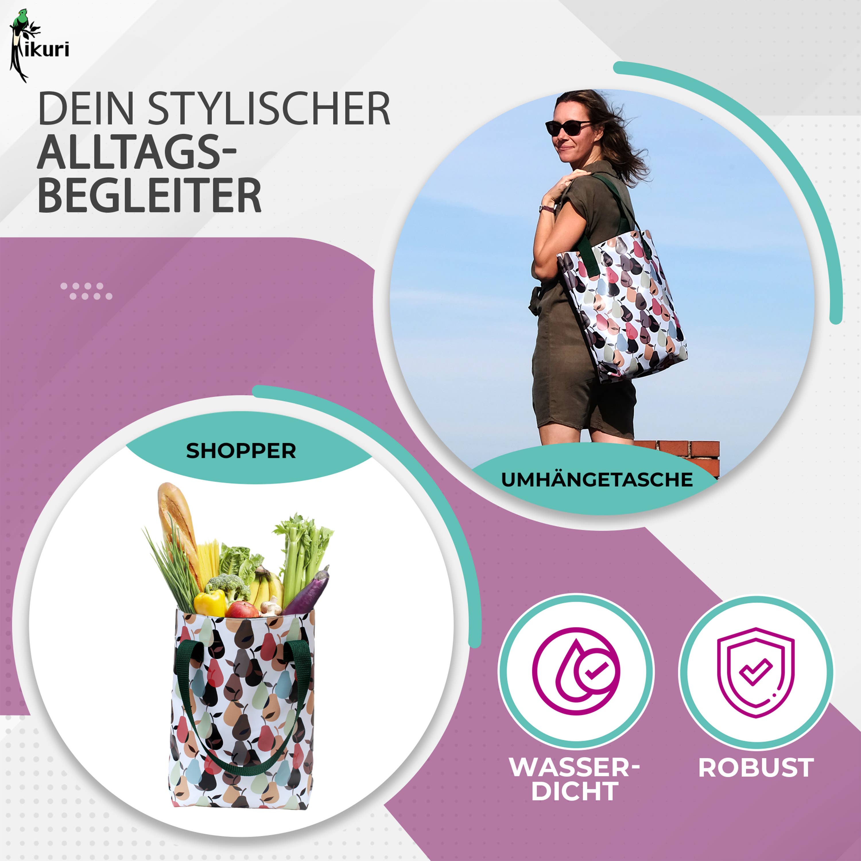 Ikuri – Engroshandel Indkøbspose/indkøbstaske – Shopper taske af presenning - Tote bag Peras1