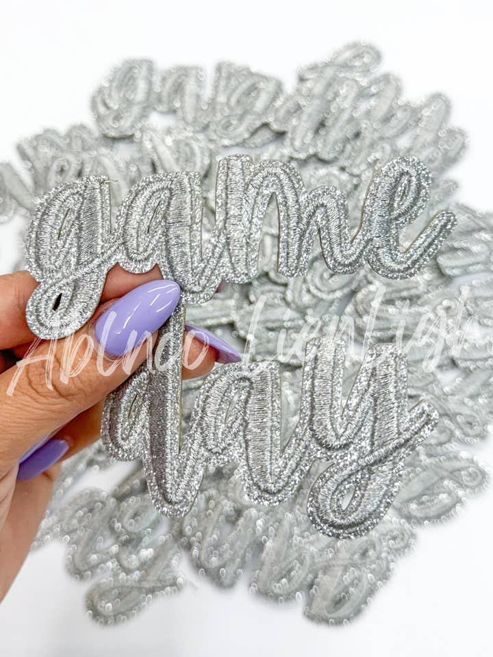 Silver sticker adhesive game day clear stadium bag patch for wholesale by ABLNco