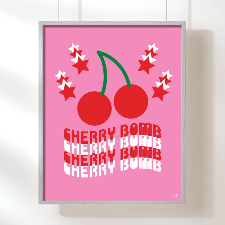 Cherry Bomb Art Print for wholesale by Circa 78 Designs