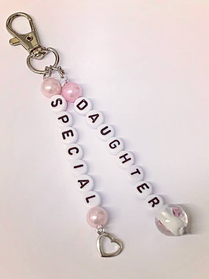 Special Daughter Keychain for wholesale by The Little Bit Personal Co