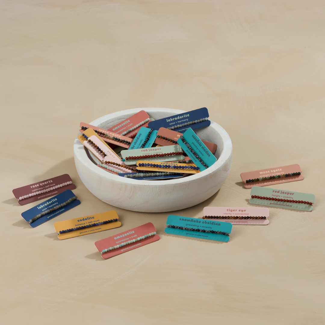 GeoCentral - Wholesale Beaded Bracelet - Mini Crystal Bracelet Assortment 4mm4