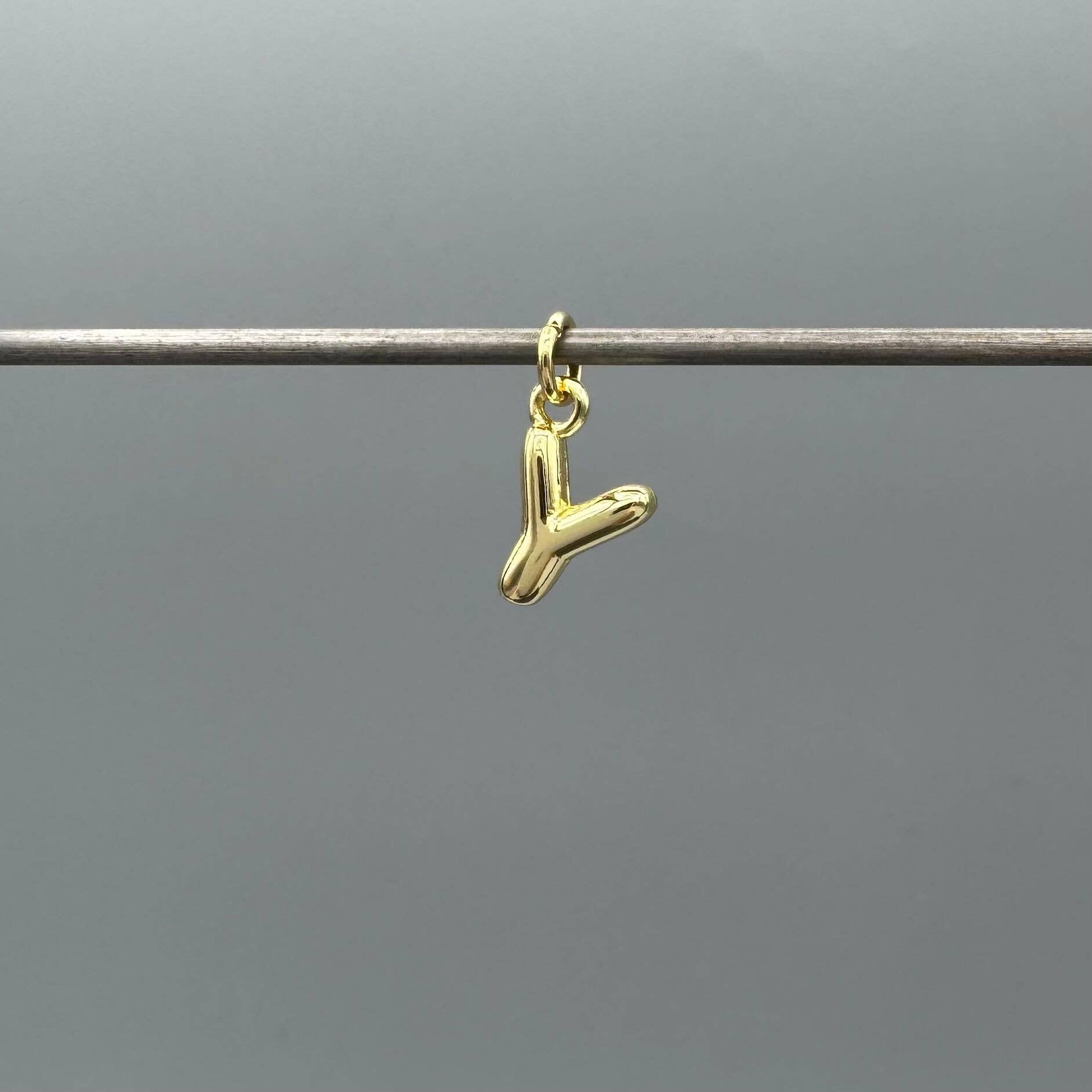 Something Silver - Wholesale Individual Charm/Pendant - Perfect Balloon Bubble Letter Initial Charm21