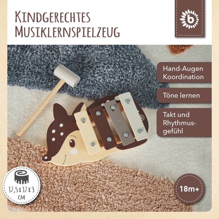Bieco Spielwaren - Wholesale Musical Toy - Kids & Baby - Mini Xylophone Deer FSC®4