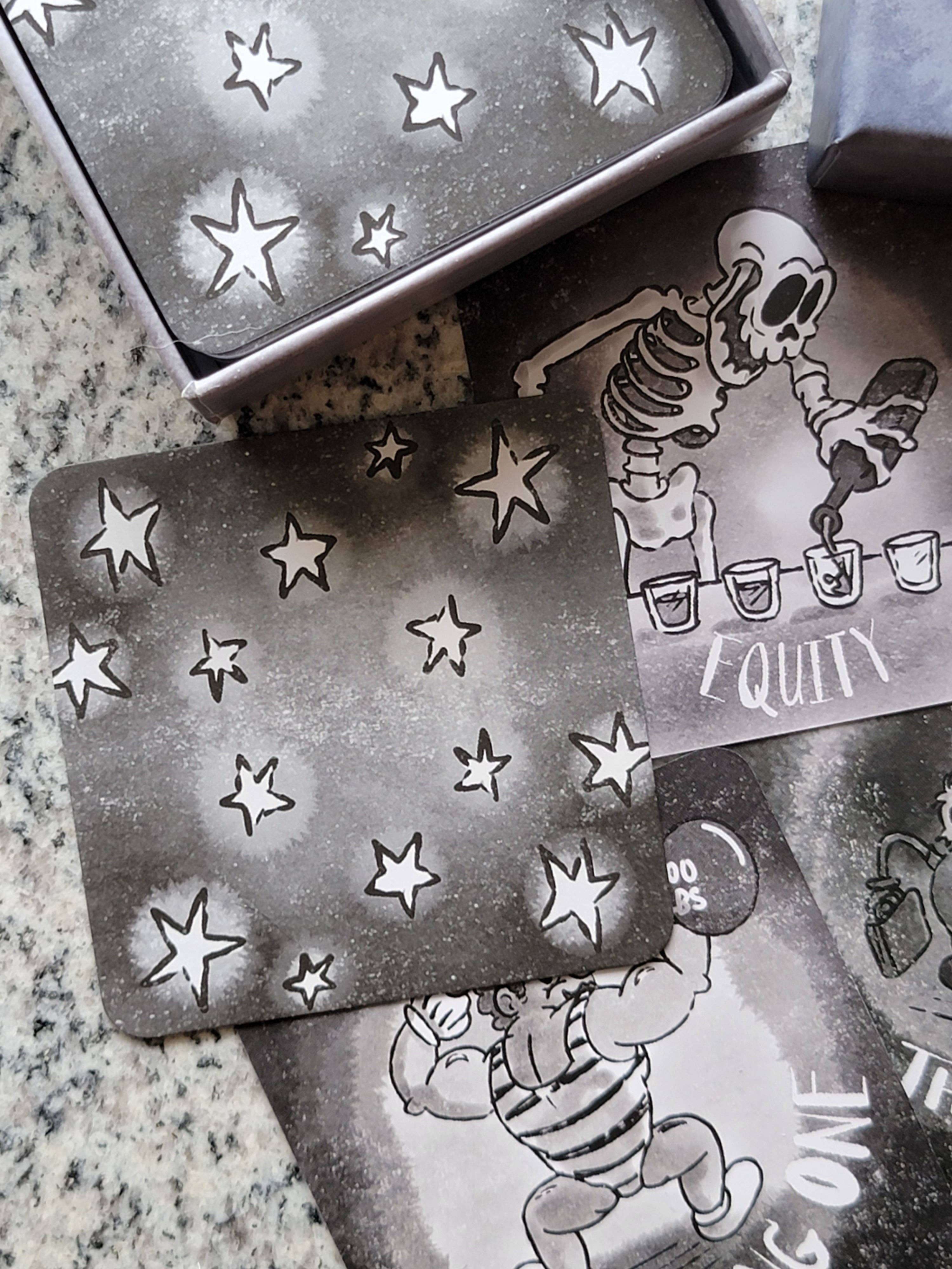 Quarter Press - Wholesale Tarot Cards - The Fantasma Oracle! 45 pocket-size Cards based on Vintage Toons, Oracle Deck / Tarot2