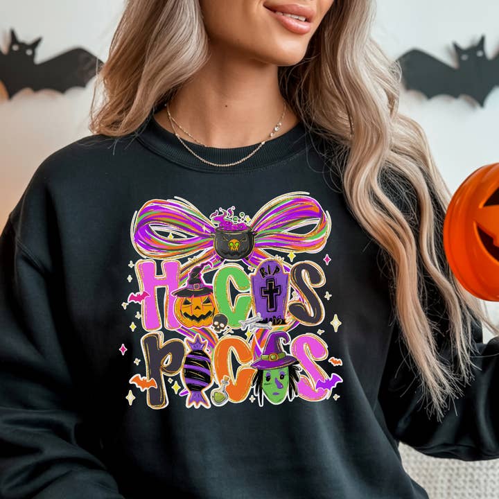 Coquette Hocus Pocus Halloween Sweatshirt for wholesale by JAC Wholesale