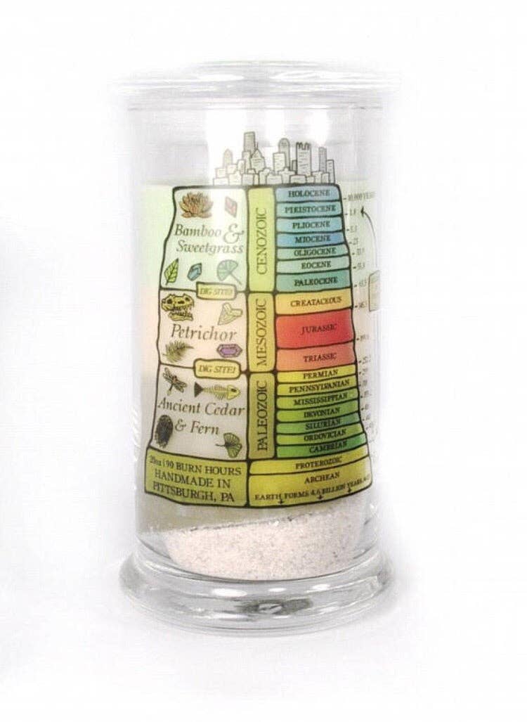 North Ave Candles - Wholesale Jar/Filled Candle - The Excavation Candle / dinosaur candle / Museum Gift Shop