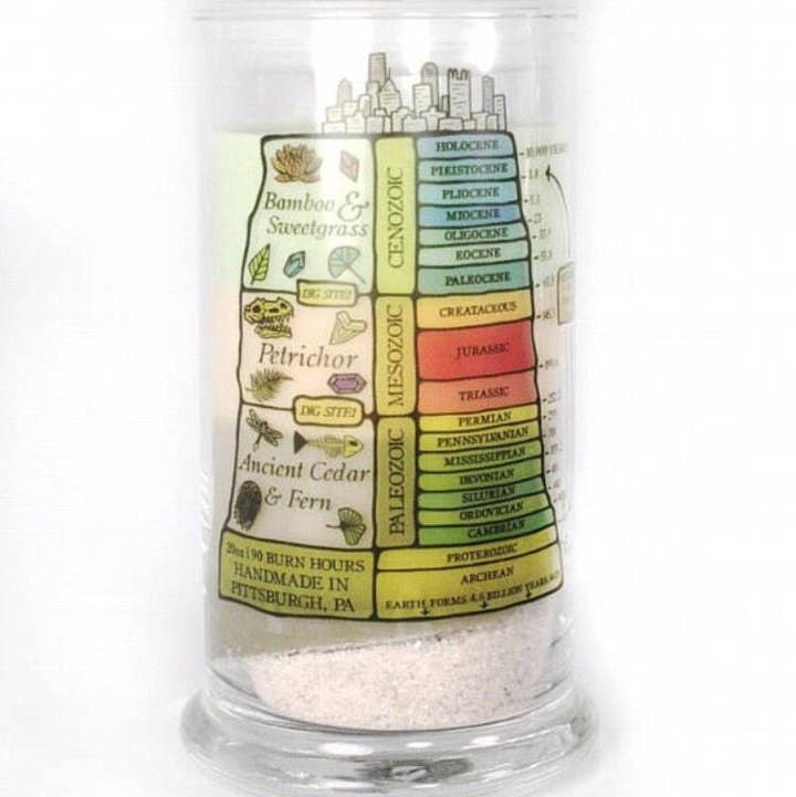 North Ave Candles - Wholesale Jar/Filled Candle - The Excavation Candle  / dinosaur candle / Museum Gift Shop0