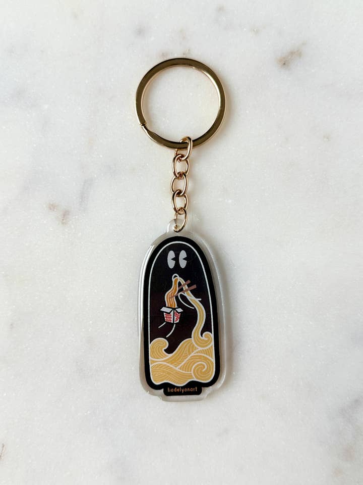 Llavero Acrílico de Fantasma de Fideos para venta al por mayor de liadelyonart