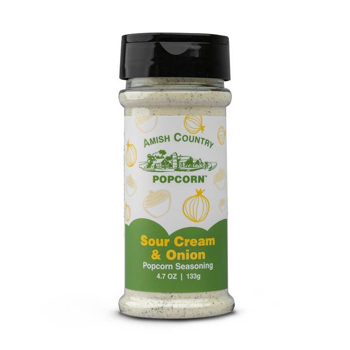 Sour Cream and Onion Popcorn Seasoning for wholesale by Amish Country Popcorn