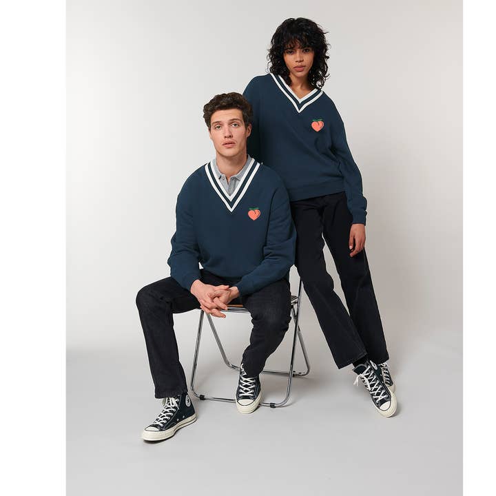 Sweatshirt weiß/blau peachin ' für den Großhandel von Peach Me