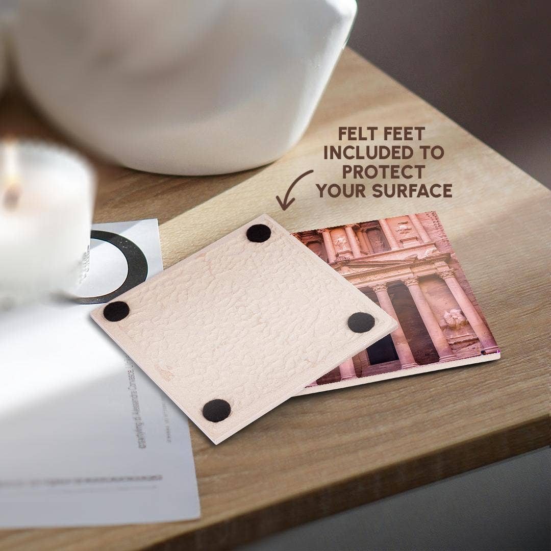 3dRose - Wholesale Coasters - 3dRose, Yellow Treasury Becomes Rose Red in Afternoon, Petra Jordan., Coaster3