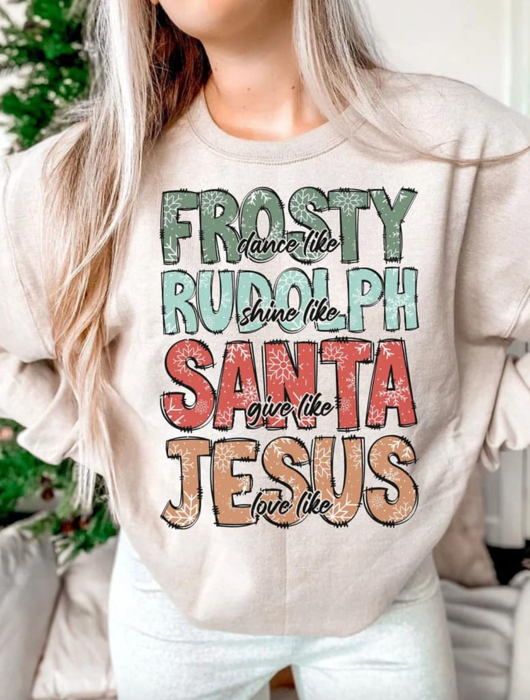 Simple Tymes - Wholesale Sublimation Transfer - Frosty Rudolph Santa Jesus DTF Print0