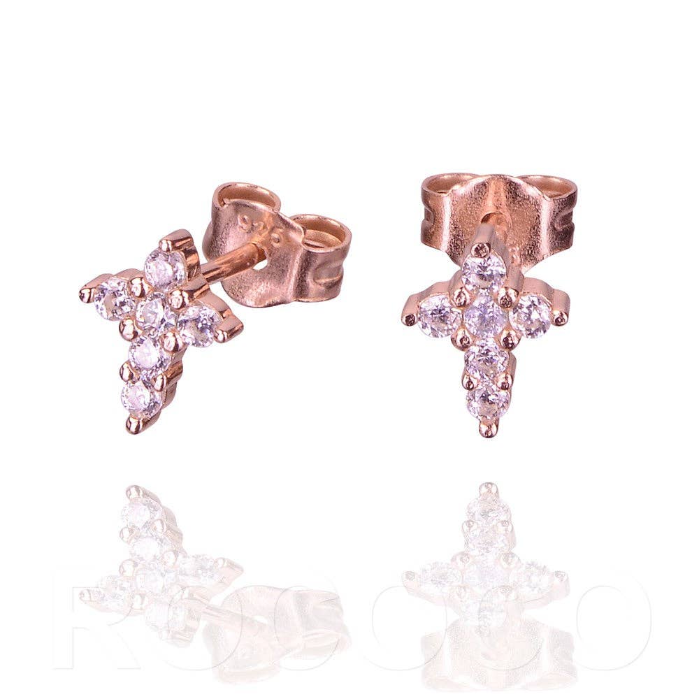 Inspirit Designs - Wholesale Stud/post earrings - Cross faith stud earrings2