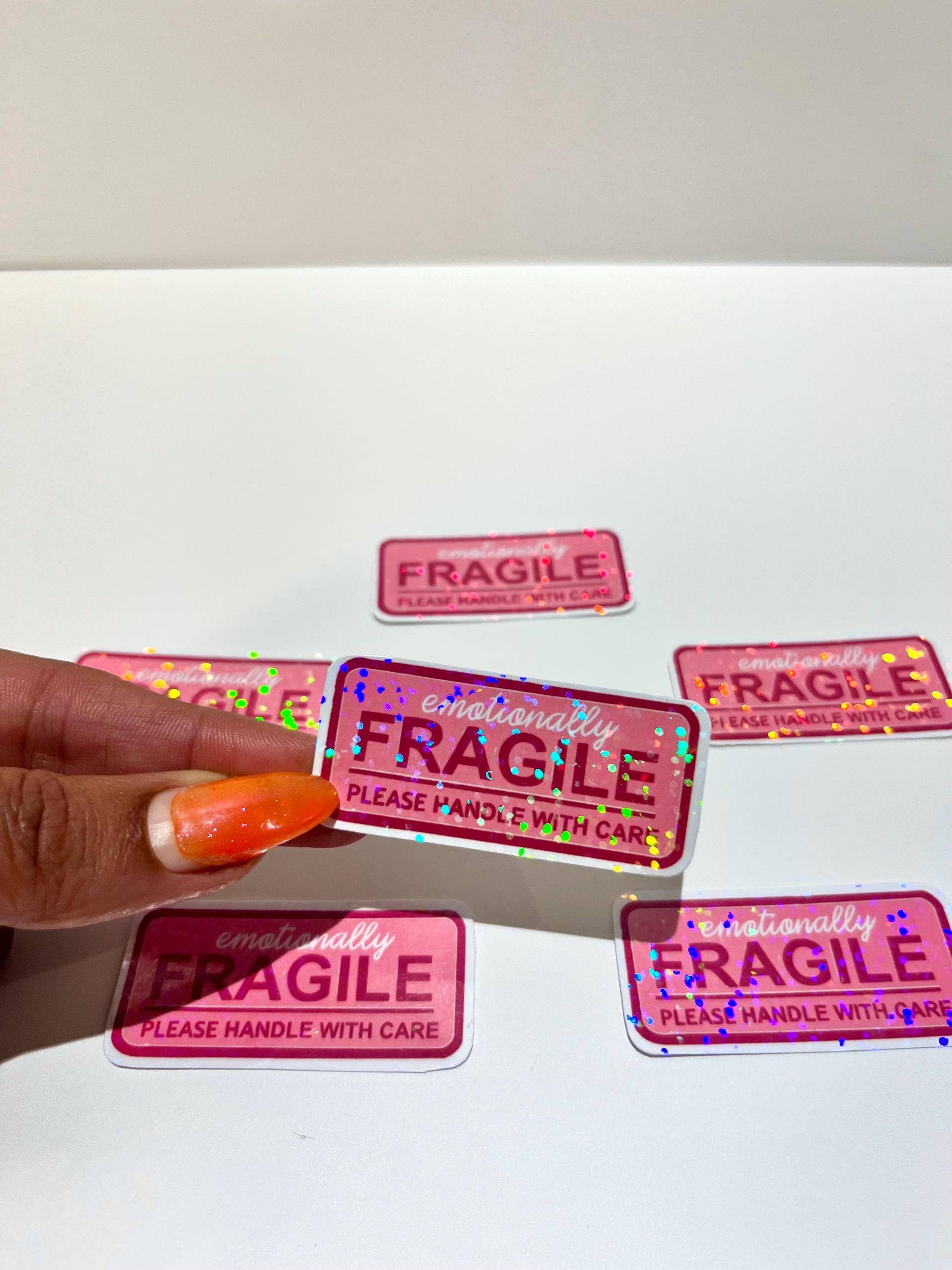 by Rosybum - Wholesale Sticker - Emotionally Fragile Holographic Vinyl Art Sticker8