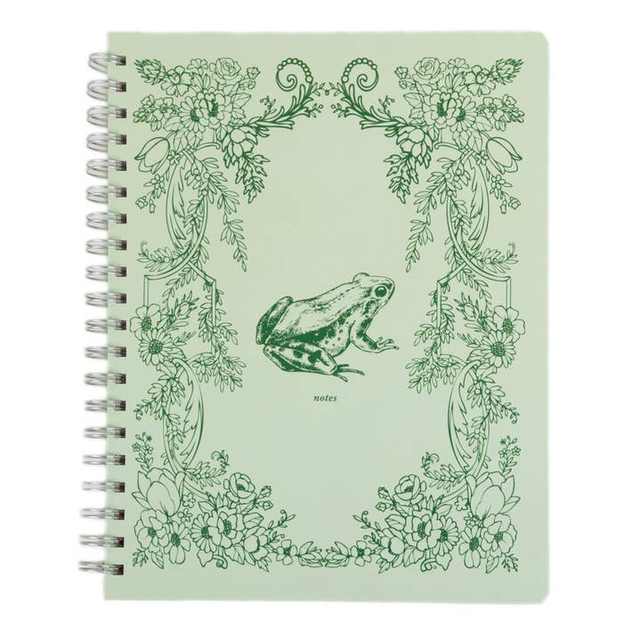 Frog Toile Spiral Notebook, 8x10 Stationary Journal for wholesale by Pearhead