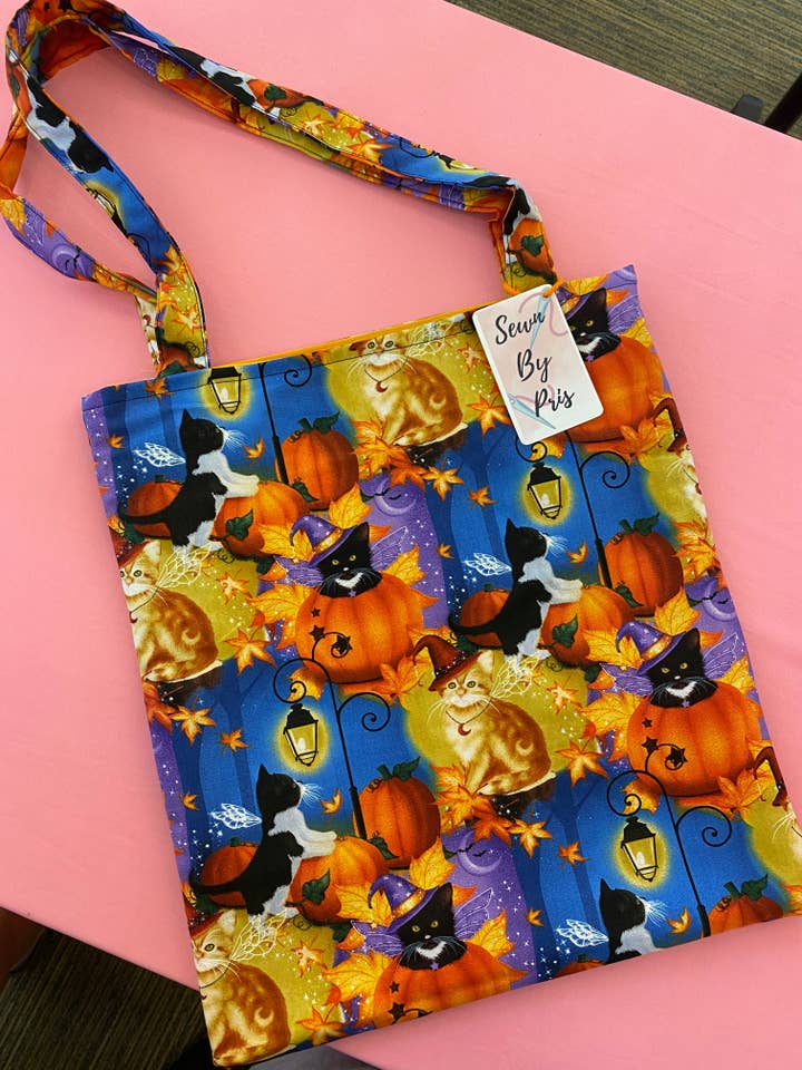 Halloween Cats Tote Bag for wholesale by Sewn By Pris