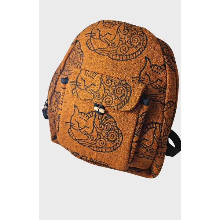 Ganesh Himal Trading - Wholesale Backpack - Unisex - Blockprint Cotton Backpack Solid