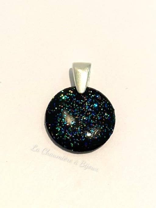 Multicolor glitter pendant for wholesale by La Chaumière à Bijoux