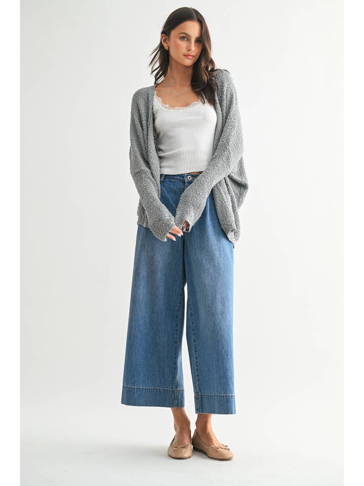 Wishlist Apparel - Wholesale Cardigan - Women's - LIGHTWEIGHT KNIT SWEATER CARDIGAN / WL25-111479