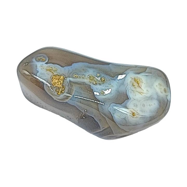 Stone -Grey Bostwana Agate -Tumbled for wholesale by Arômes & Évasions