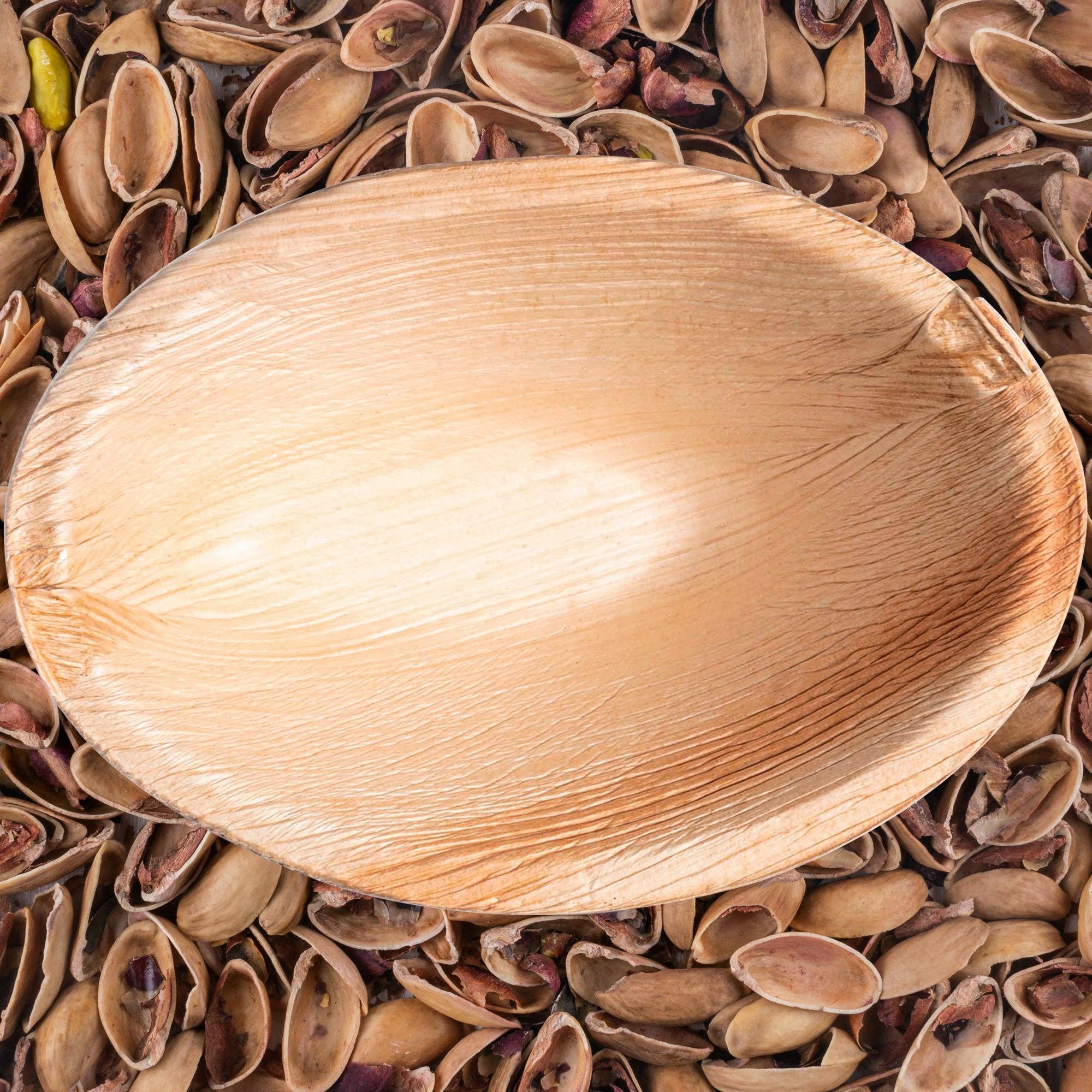 Smarty had a Party - Wholesale Kartonnen bordje - 5" Ovale Palmblad Milieuvriendelijke Wegwerpkommen - 100 stuks9