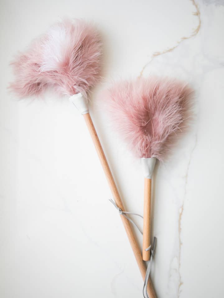 Pink Ostrich Feather Duster for wholesale by Fodory