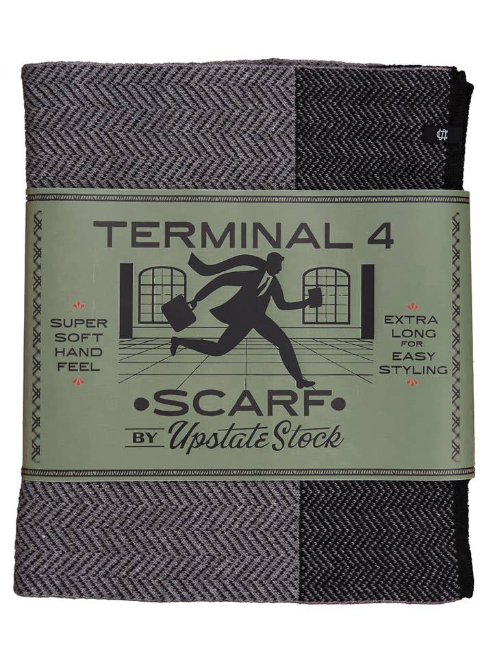 NUOVA Sciarpa Terminal 4 in Lana Merino Carbone e Poliestere Riciclato per la vendita all'ingrosso da parte di Upstate Stock